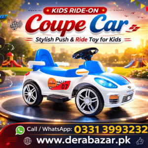 Kids Ride-On Coupe Car – Stylish Push & Ride Toy with Front Lights