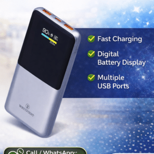WestPoint Fast Charging Power Bank 10000 MAH – Digital Display & Multi-Port Output