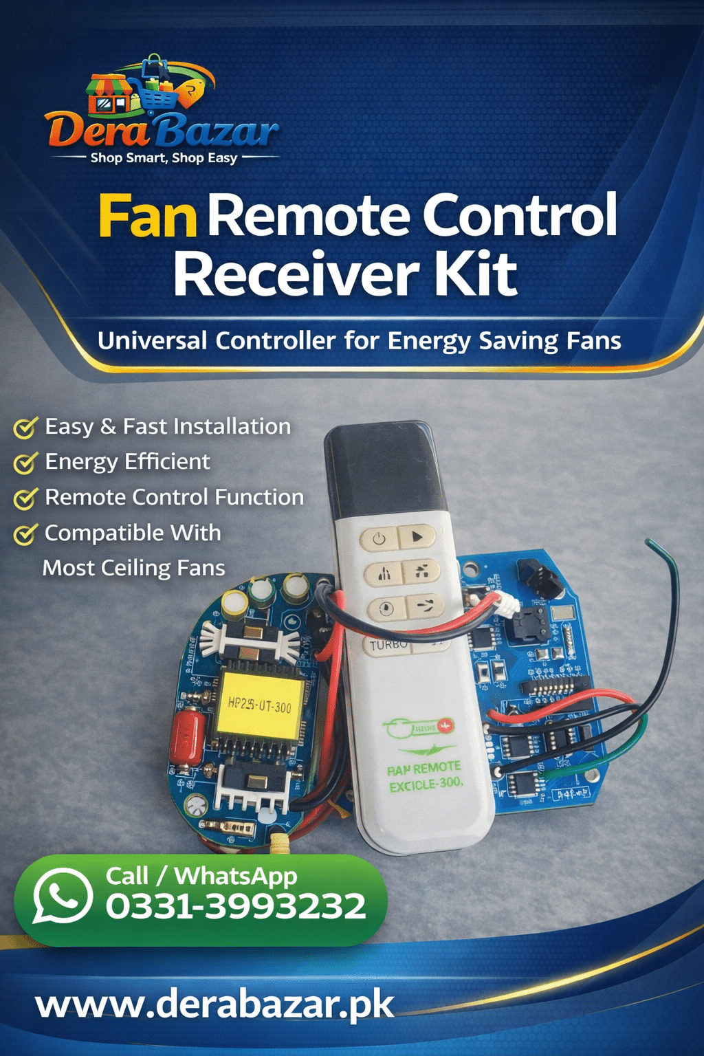 Fan Remote Control Receiver Kit.