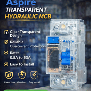 Aspire Transparent Hydraulic MCB – 0.5A to 63A
