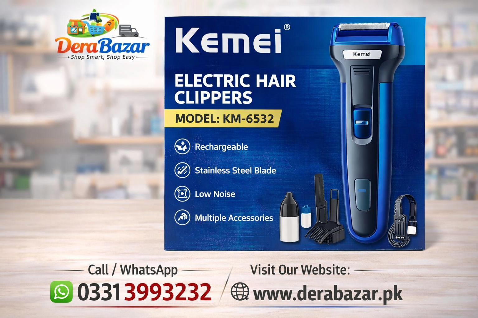 Kemei Electric Hair Clippers – Model KM-6332