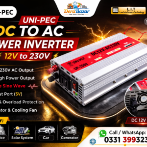UNI-PEC UP-2000 DC to AC Power Inverter – 12V to 230V (2000W)